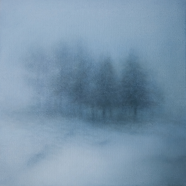 Samantha Torrisi_Bosco blu_Olio su tela_20x20_2019