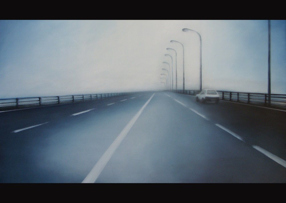 Samantha Torrisi_Di passaggio, 2006_Olio su tela, cm 100x140