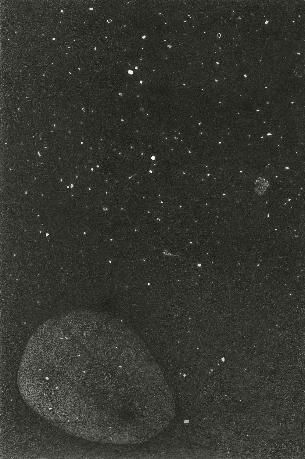 In altri luoghi #1, 2019, matita su carta, 28,5 x 19 cm